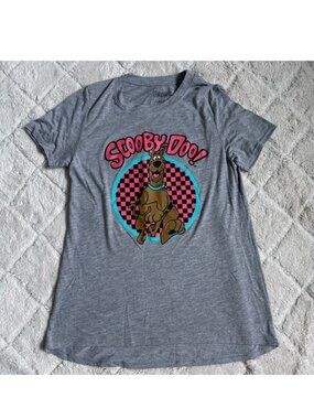 Scooby Doo | Gray and Red Classic Scooby Doo Logo Tee | Size Small